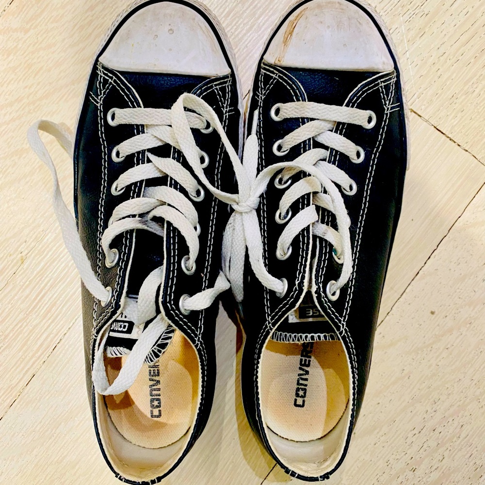 Leather Converse, barely worn, size 5 (men)